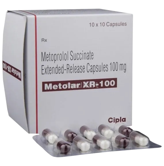 metolar xr 100mg capsule 10's